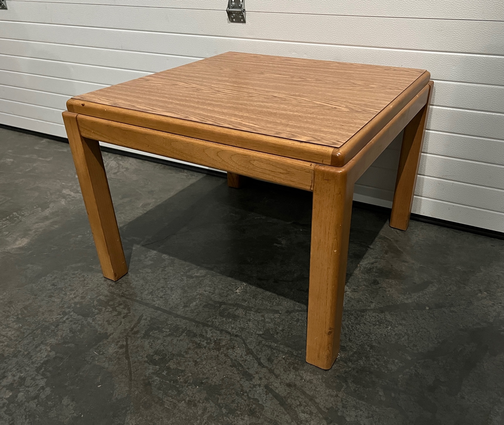 Square Oak Coffee Table with Rounded Corners Creative Bargains