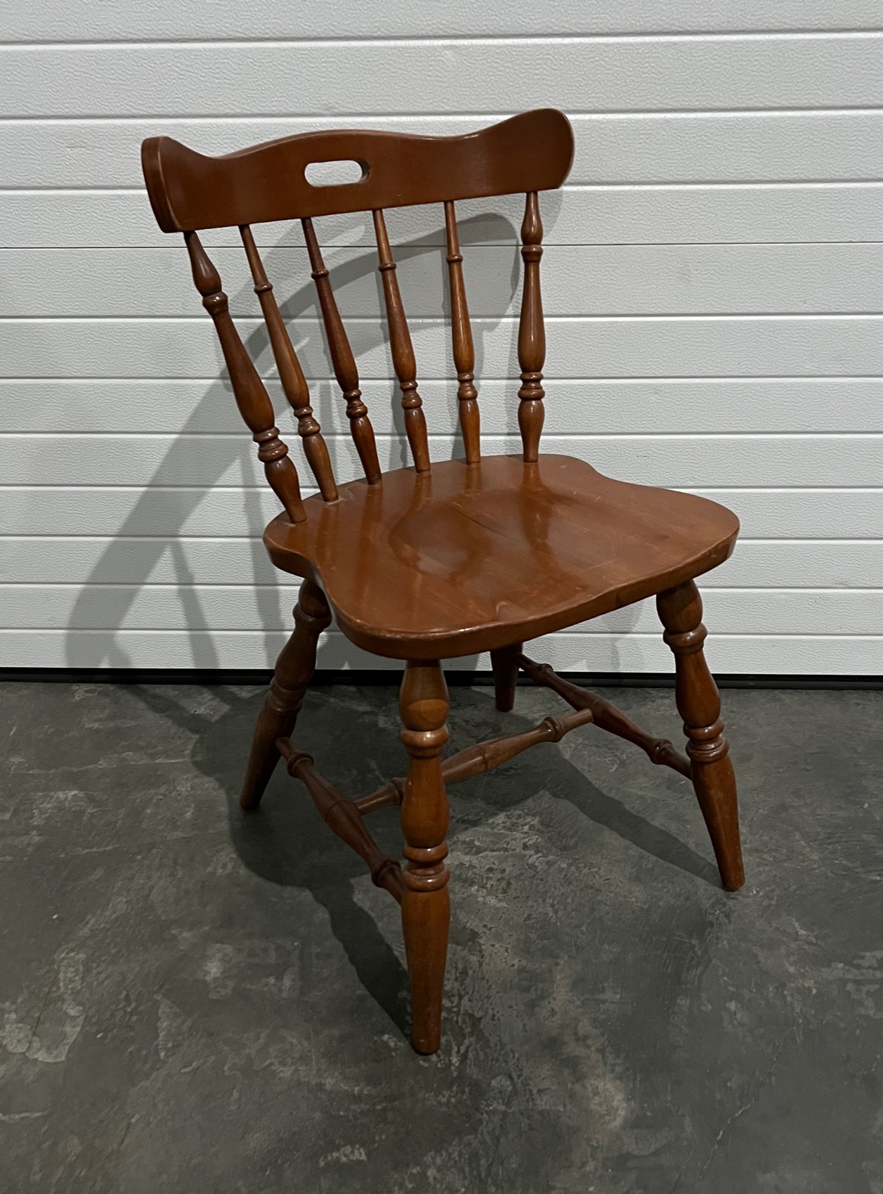 Brown Solid Wood Spindle Dining Chair or Desk Chair Creative Bargains