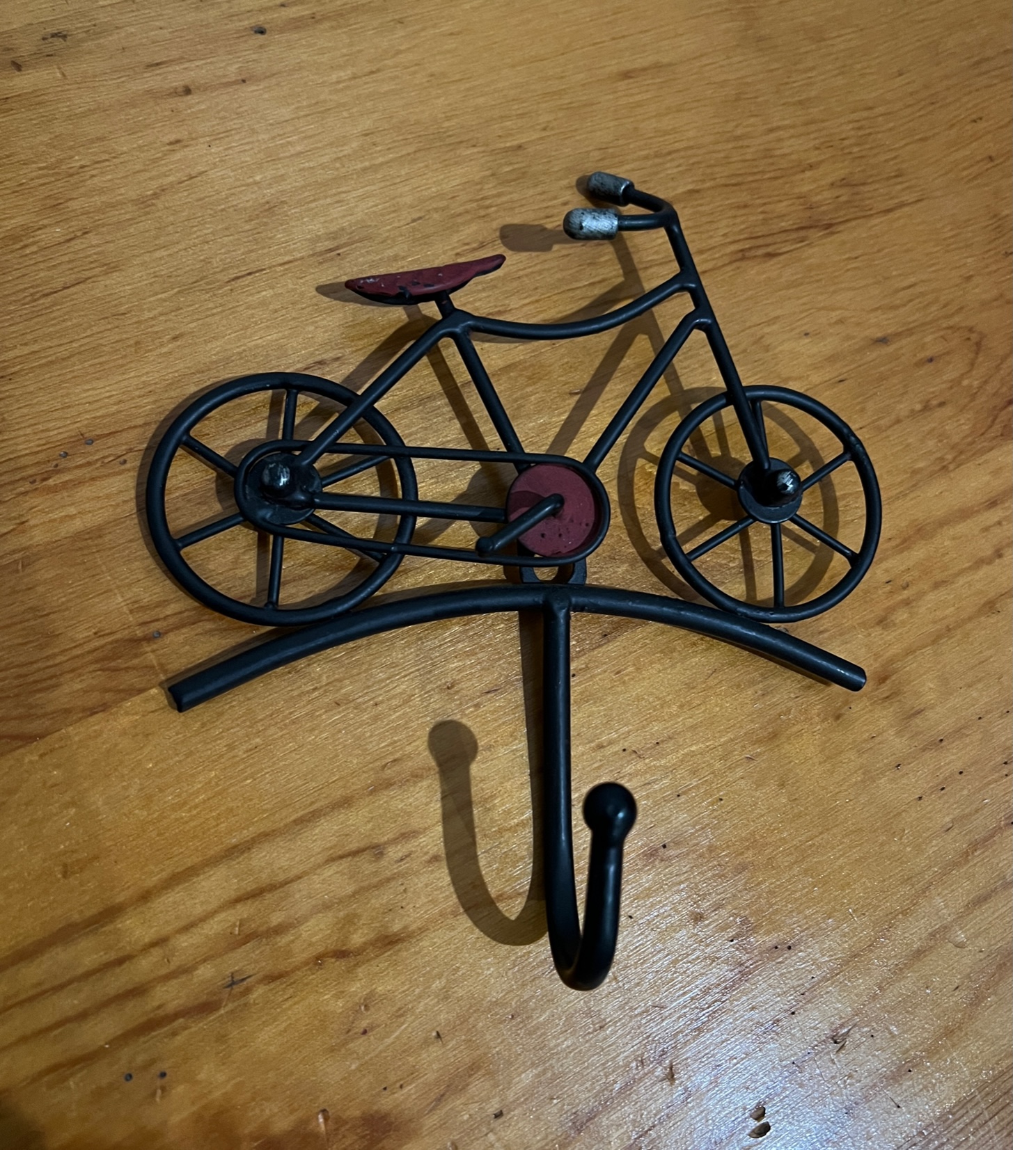 Black and Red Steel Bicycle Wall Coat Rack Creative Bargains