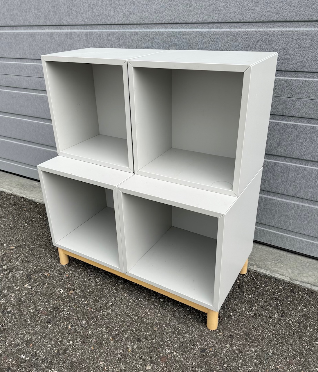 Sturdy Light Gray 3Piece Modular Cube Shelf Creative Bargains