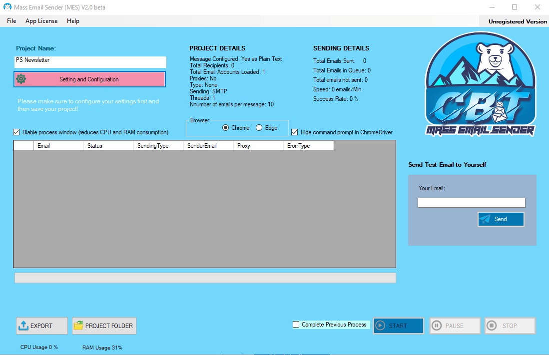 CBT Mass Email Sender Software for Bulk Email Blasts Creative Bear Tech