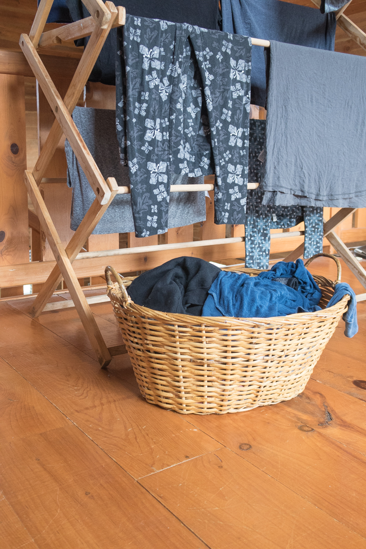Line Drying Inside With a Foldable Clothes Rack CREATIVE CAIN CABIN