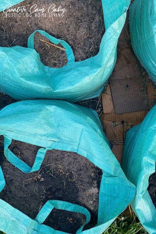 thrifty find GARDEN GROW BAGS FROM DOLLAR TREE CREATIVE CAIN CABIN