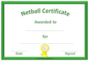 Free Netball Certificates free-netball-certificates