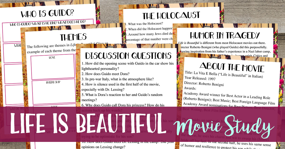 Life is Beautiful Movie Study with Discussion Questions