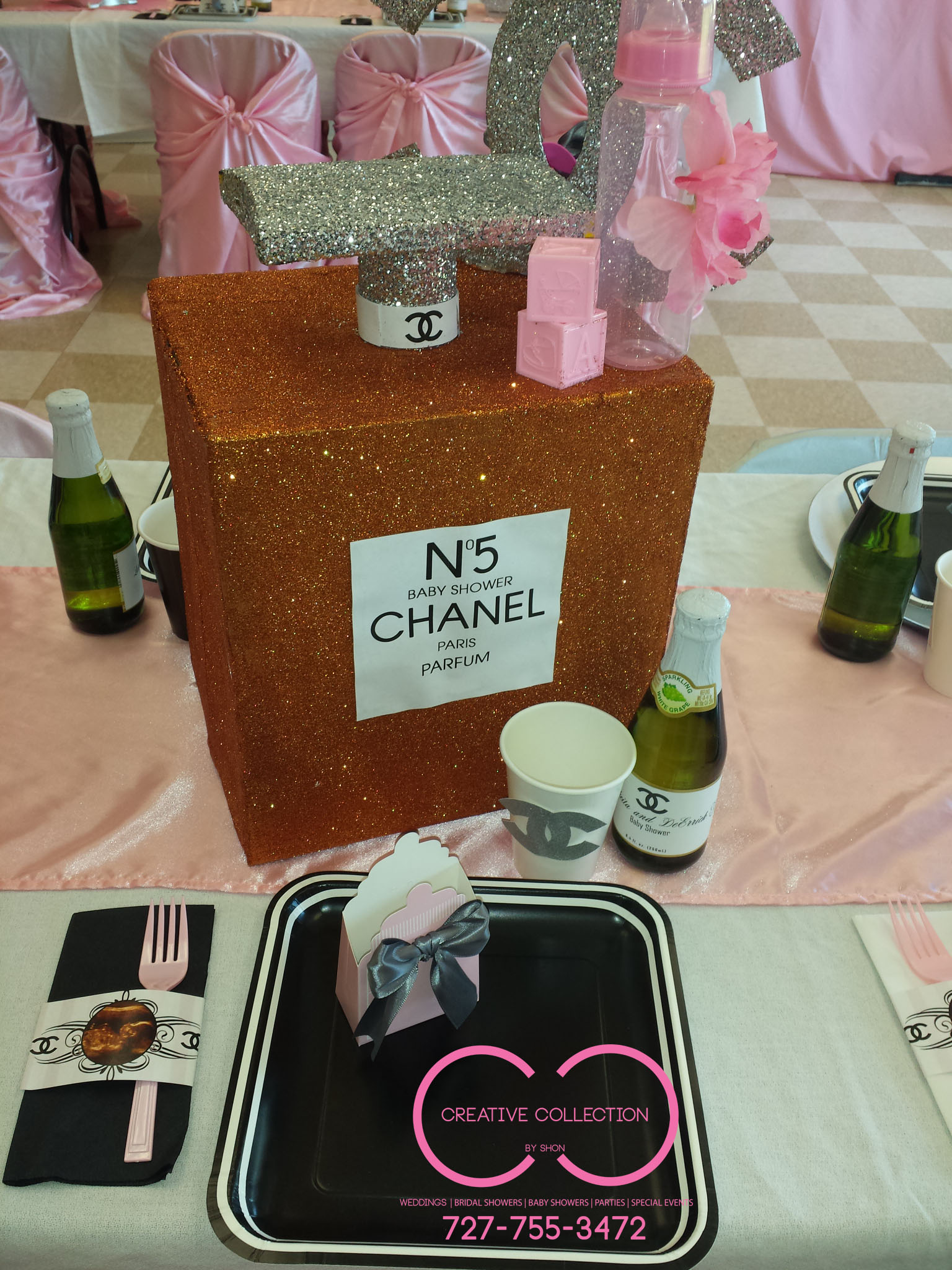 Parisian Perfume Bottle Centerpiece Creative Collection by Shon