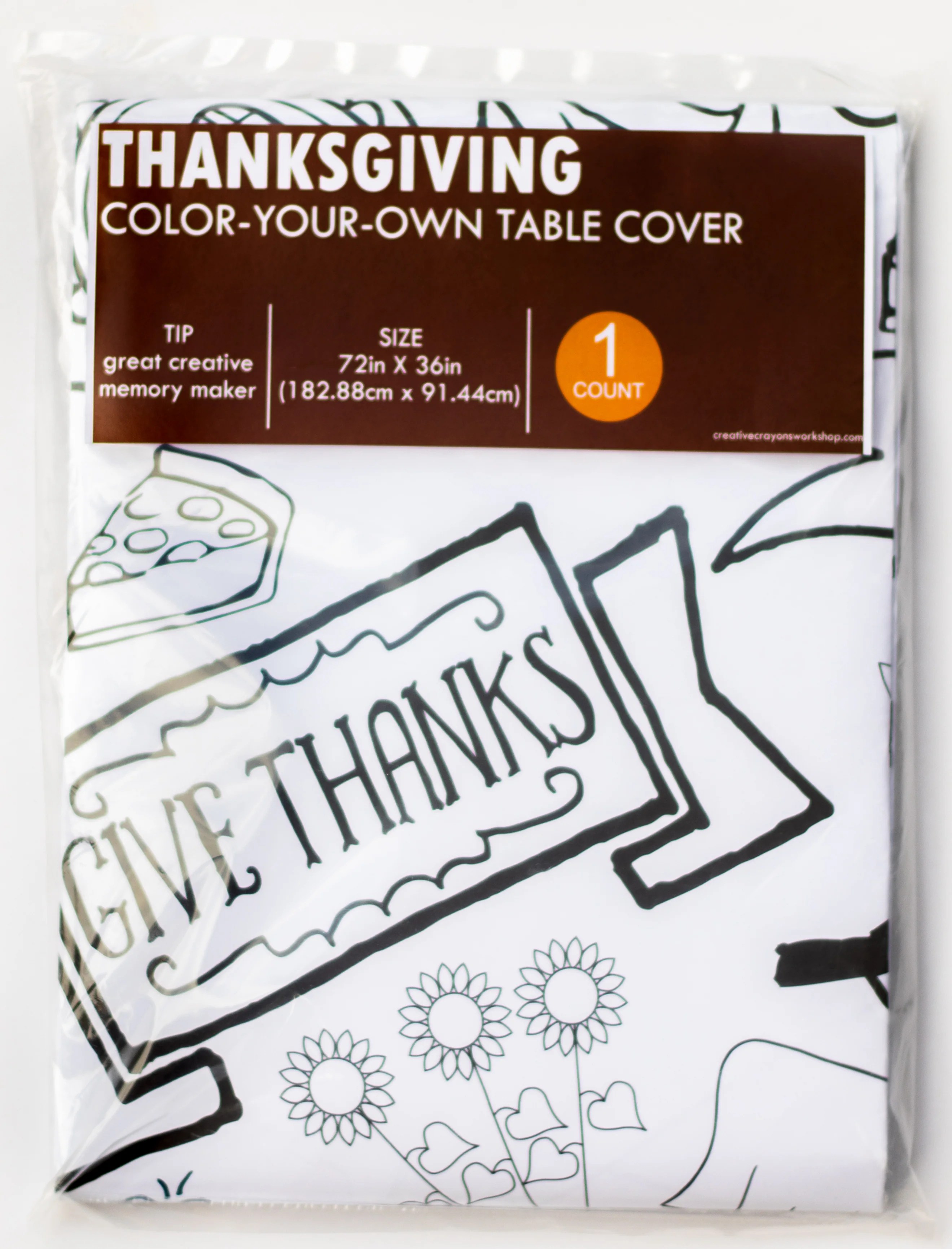 Thanksgiving Coloring Tablecloth Creative Crayons