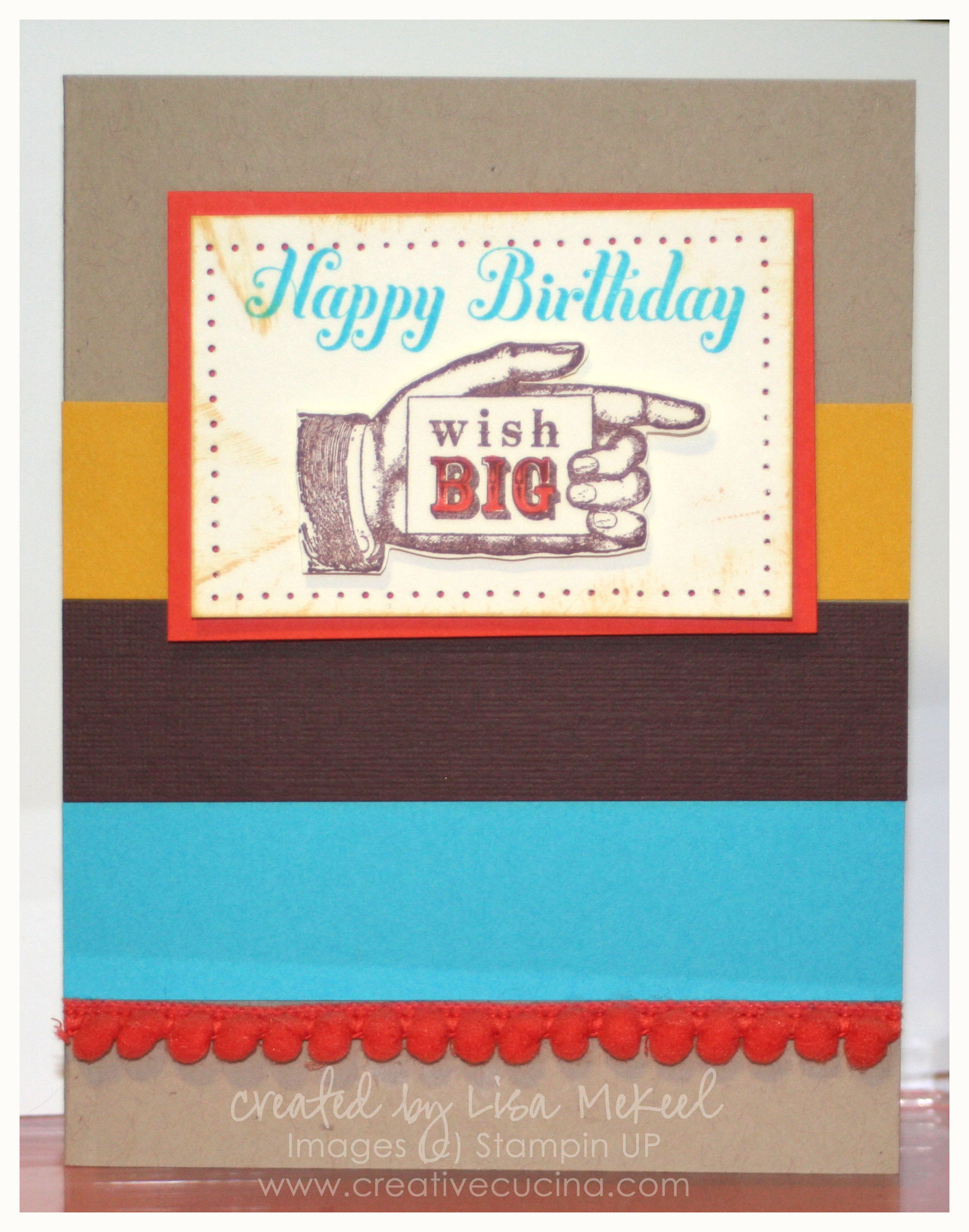 Wish Big Birthday Card for Guys Creative Cucina