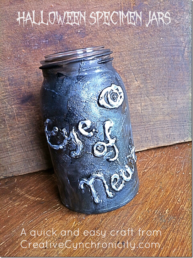 Quick and Easy Halloween Specimen Jars Creative Cynchronicity