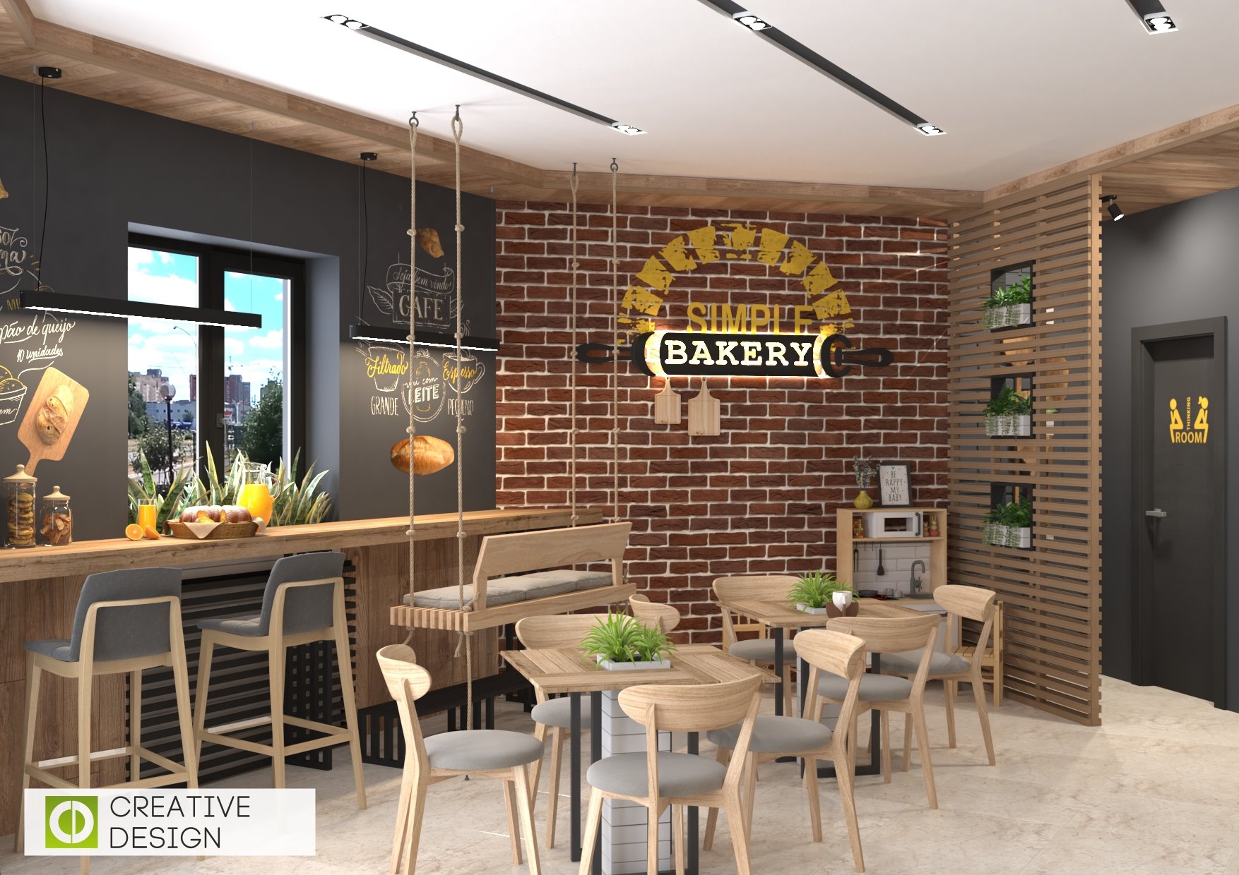 Дизайн інтер'єру пекарні Chef's BAKERY (Пекарня від Шефа) м. Суми