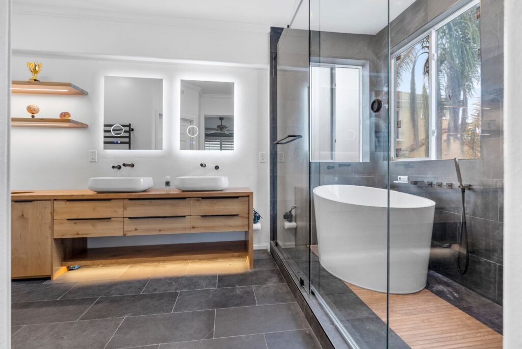 Carmel Valley Bathroom Remodel by Creative Design & Build Inc