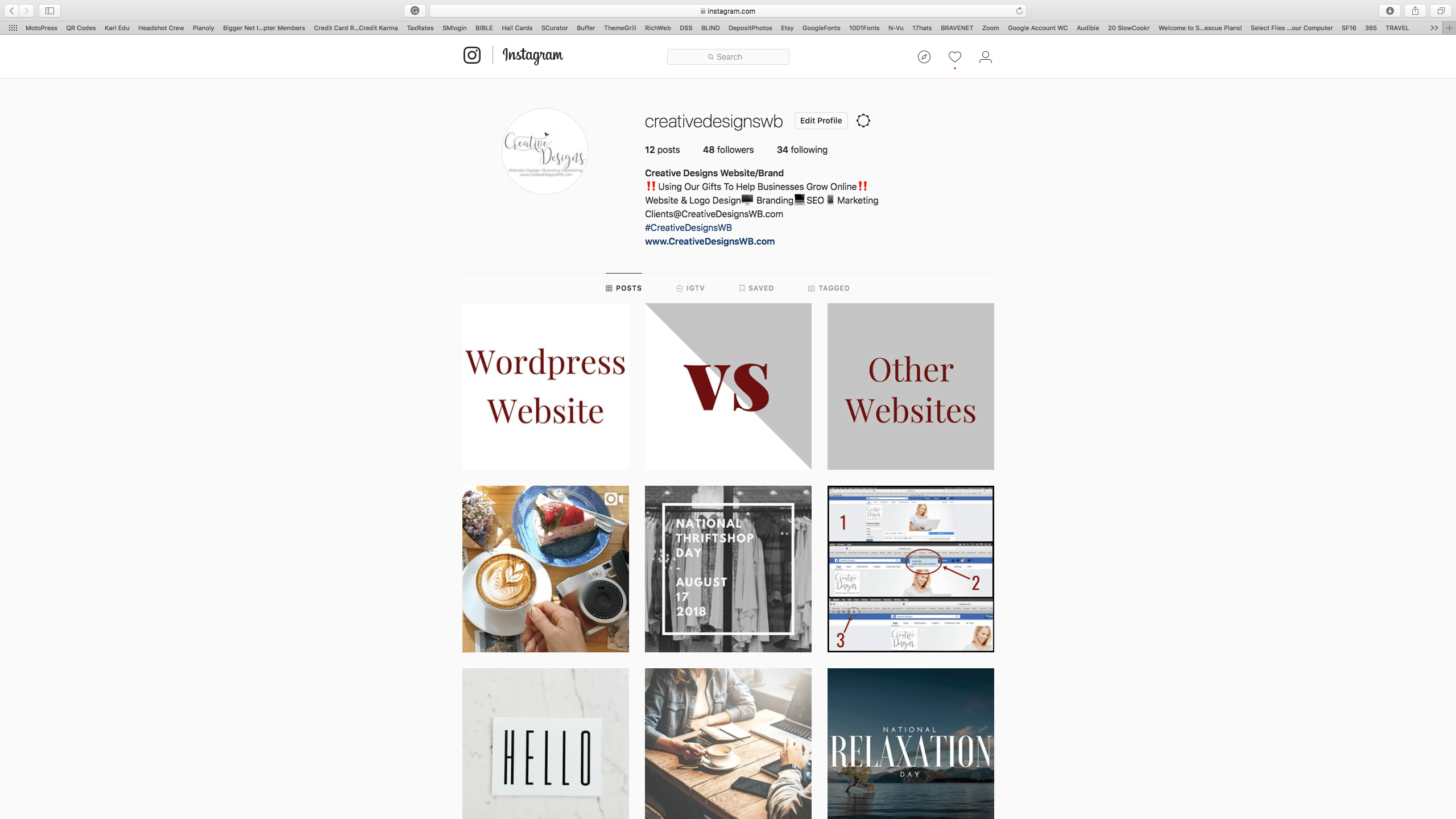 Great Instagram Bio Creative Designs Website Branding