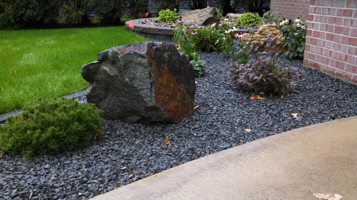 Edging, Decorative Rock/Mulch, Plantings and Boulders Creative