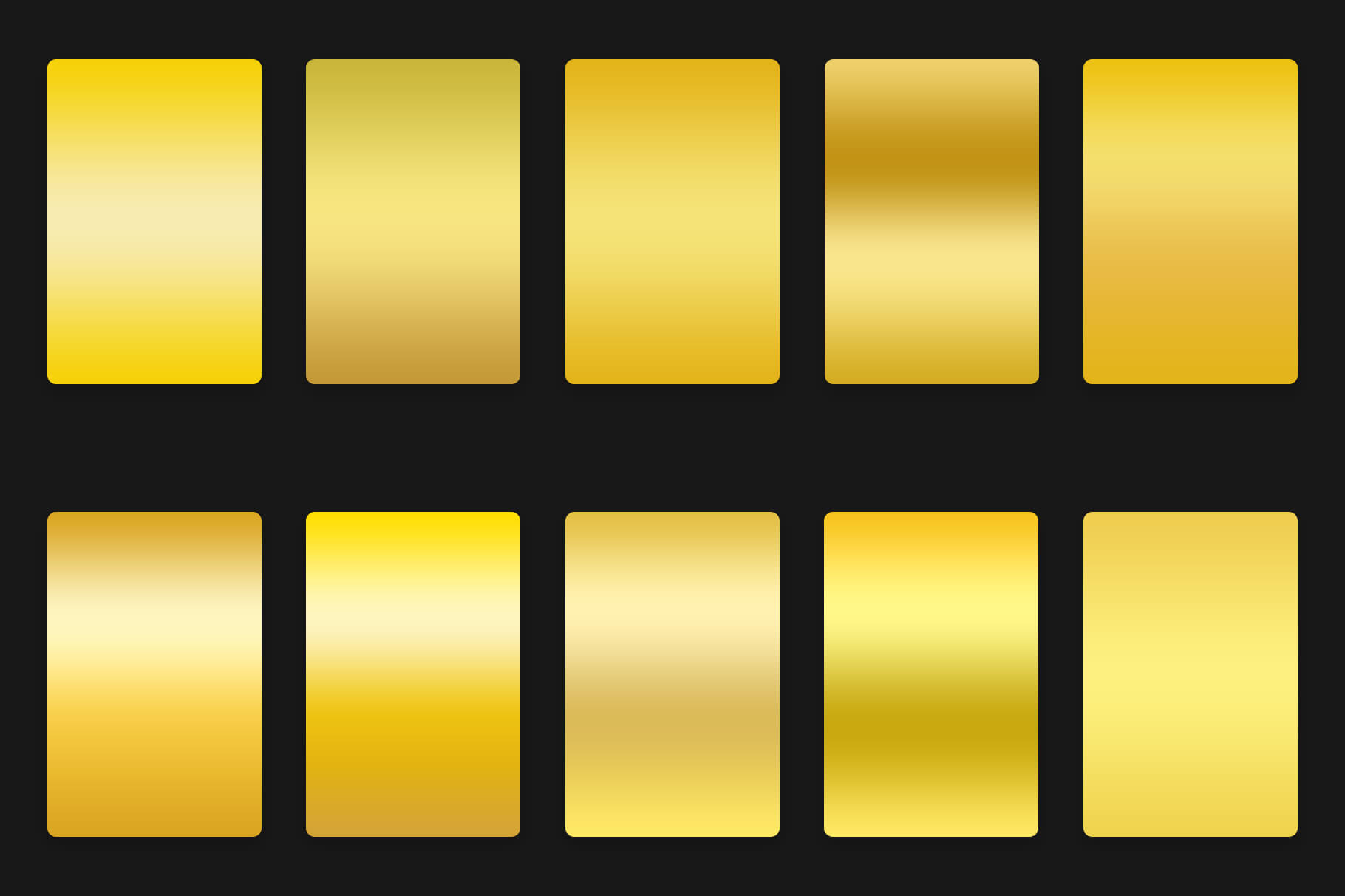 Yellow Metallic Gradients Creative Finest