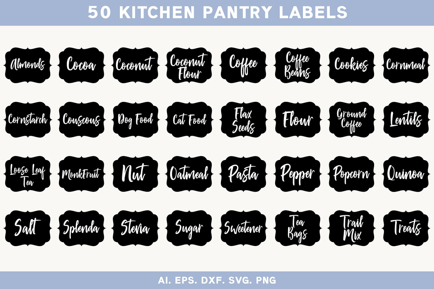 50 Kitchen Pantry Labels Creative Finest