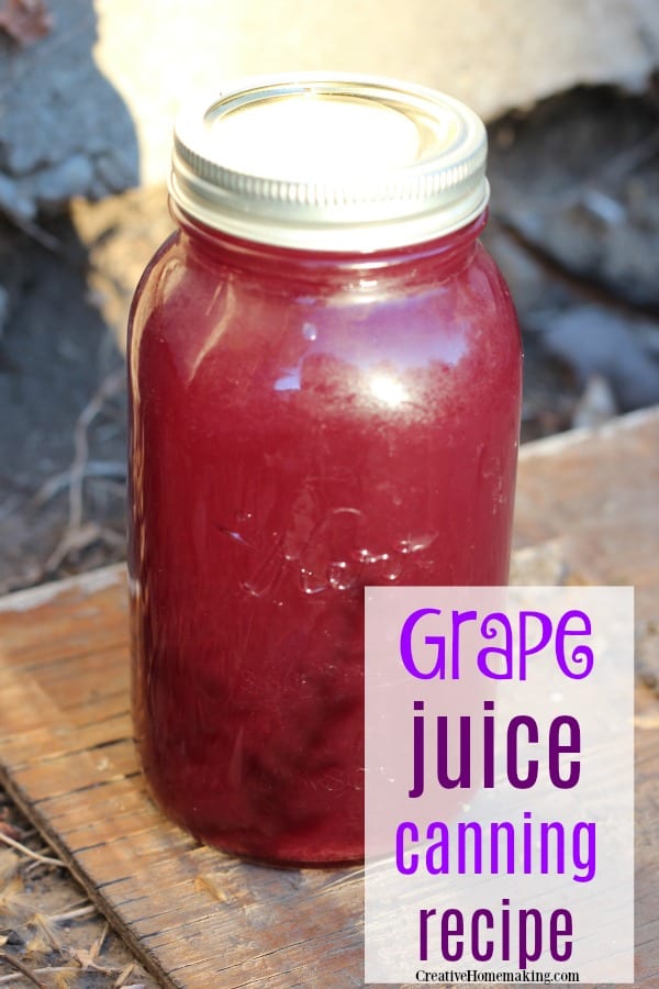 Sweet and Simple Canning Recipe Homemade Grape Juice! Creative