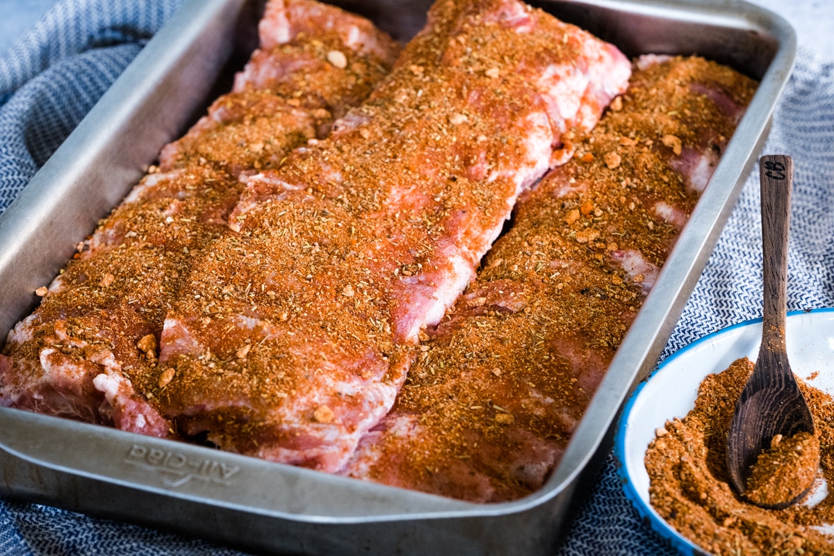 Sticky Pork Spare Ribs in the Oven (Made with SugarFree Rub