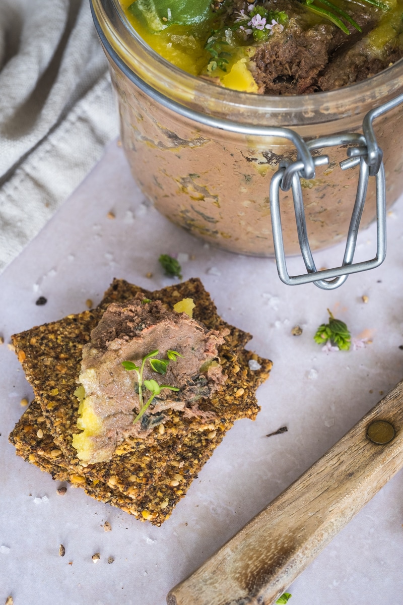 Chicken Liver Pate with Fresh Herbs Creative in My Kitchen