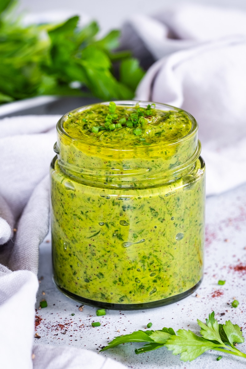 Parsley and Chives Chimichurri with Sumac Creative in My Kitchen