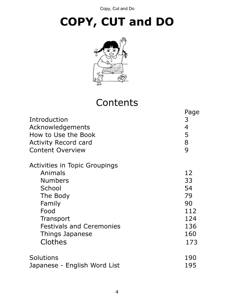 Copy, Cut and Do Ready to Go Japanese Language and Cultural Games