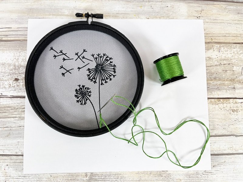 How to Make Embroidery Hoop Art on Tulle Fabric
