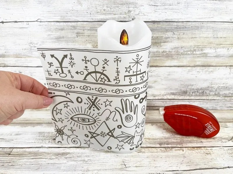 DIY Black Flame Candle a Hocus Pocus Craft