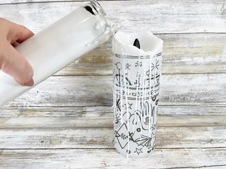 DIY Black Flame Candle a Hocus Pocus Craft