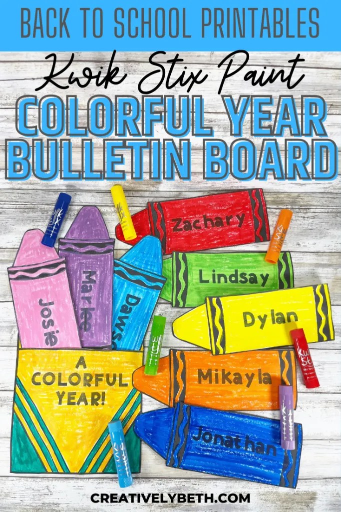 Crayon Bulletin Board Set Free Printables