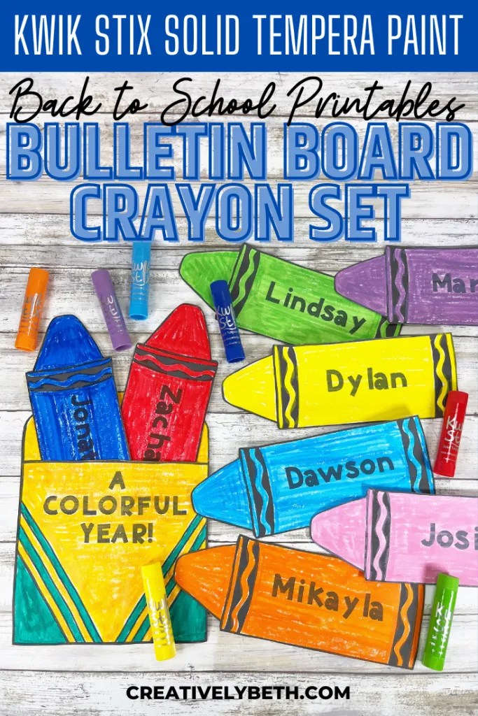 Crayon Bulletin Board Set Free Printables