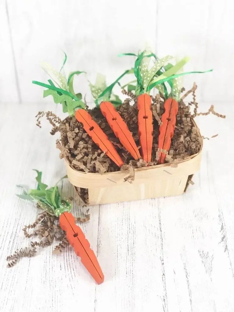 Dollar Tree Clothespin Carrots