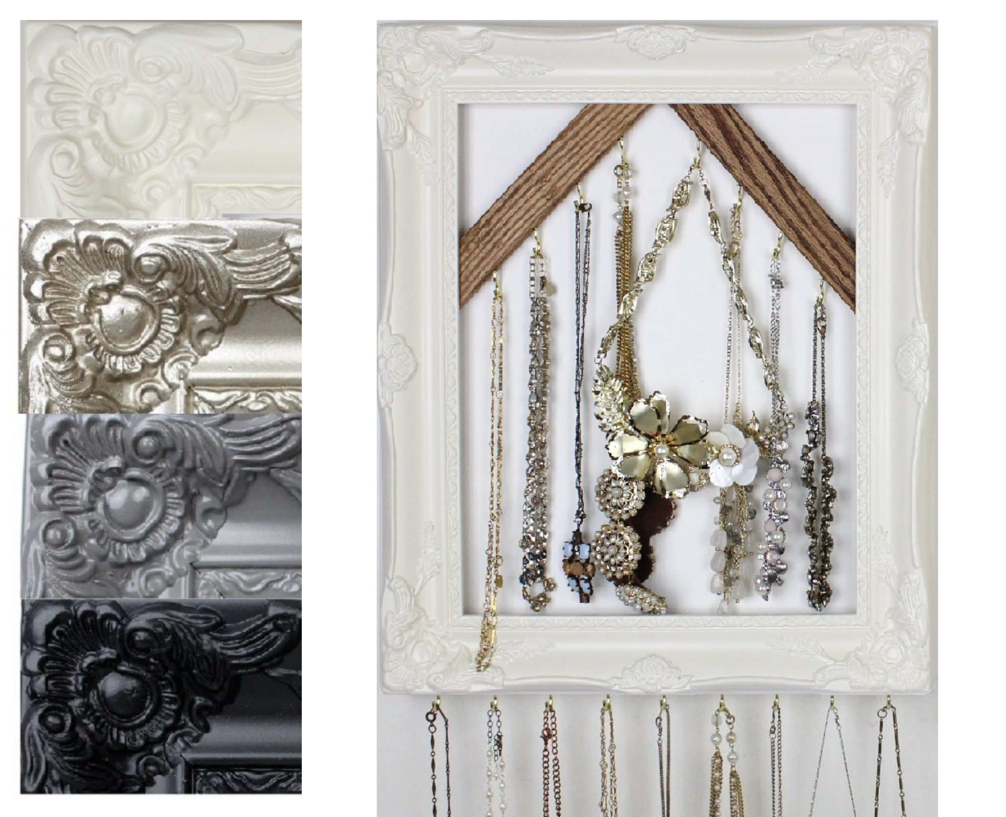 Custom Ornate Necklace Holder Unique Wall Art