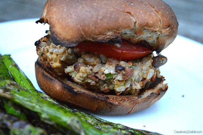 Grilled Pinto Bean & Rice Burgers Creatively Delish