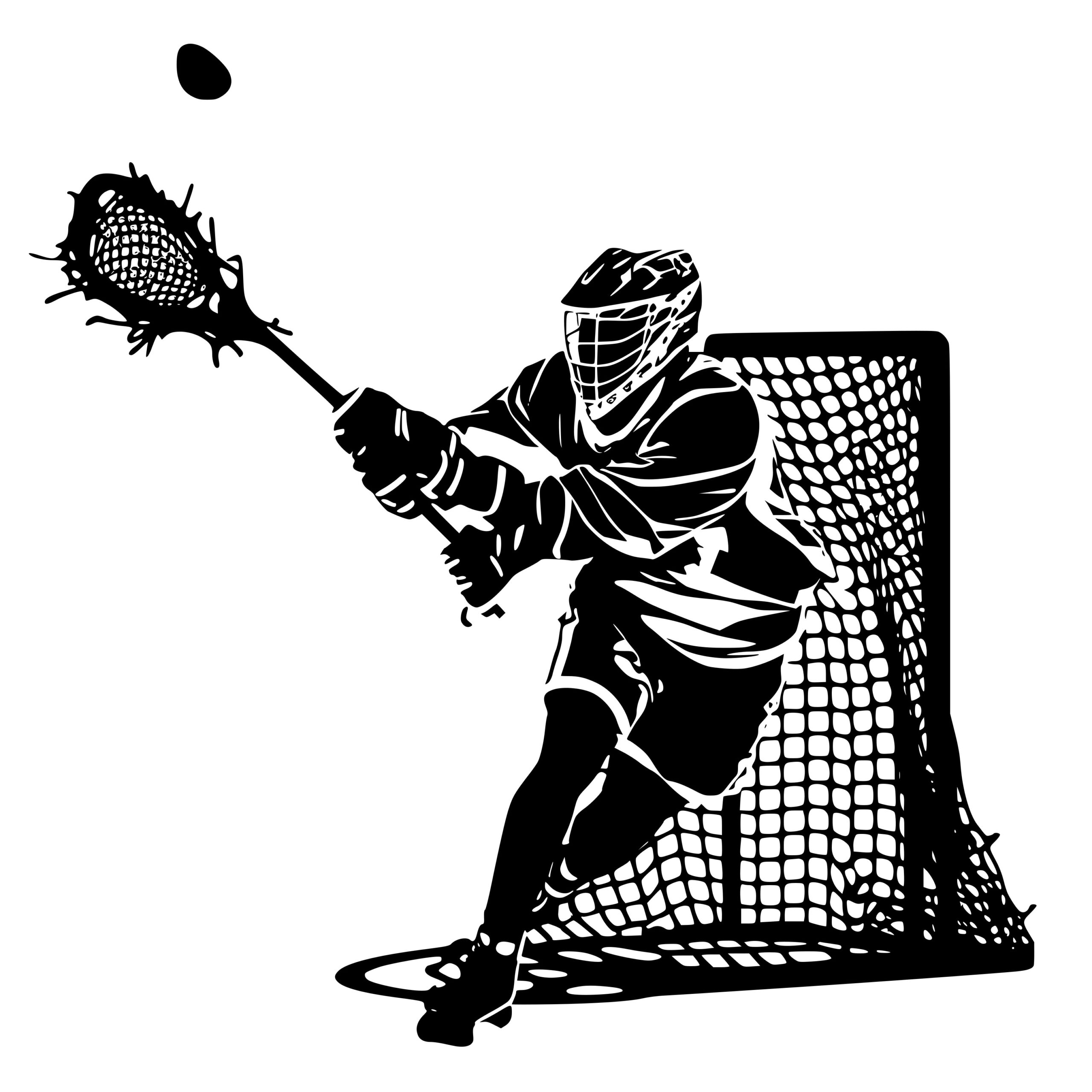 Lacrosse Goalie SVG File Instant Download for Cricut, Silhouette and