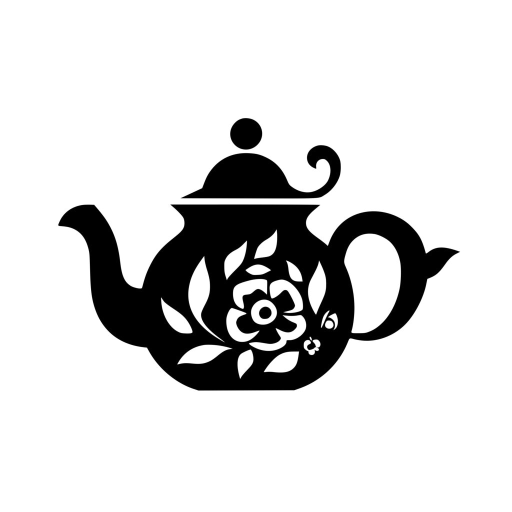 Floral Teapot SVG Image Instant Download for Cricut, Silhouette, Laser