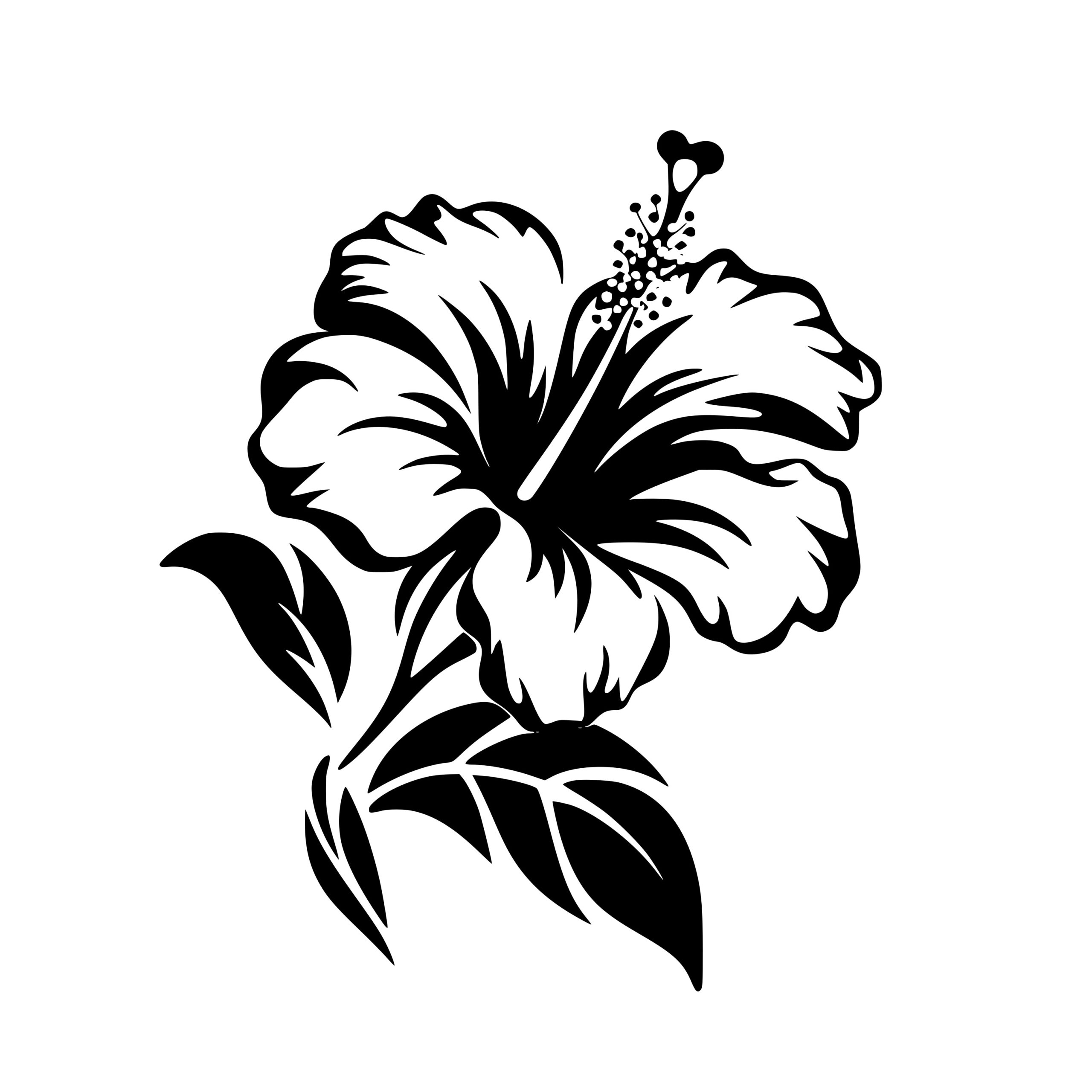 Hibiscus Flower SVG/PNG/DXF File for Cricut, Silhouette, Laser Machines