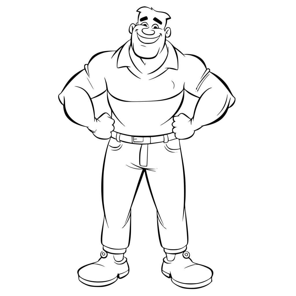 Grinning Cartoon Guy SVG File Cricut, Silhouette, Laser,