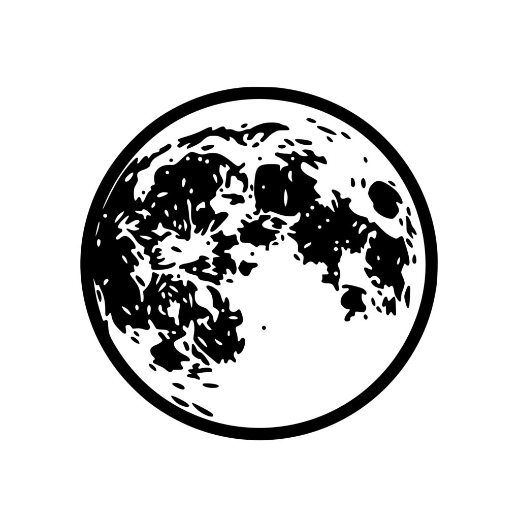 Moon in the Night Sky SVG File for Cricut, Silhouette, Laser