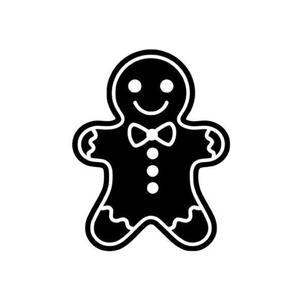 Decorated Gingerbread Man SVG File for Cricut, Silhouette and Laser