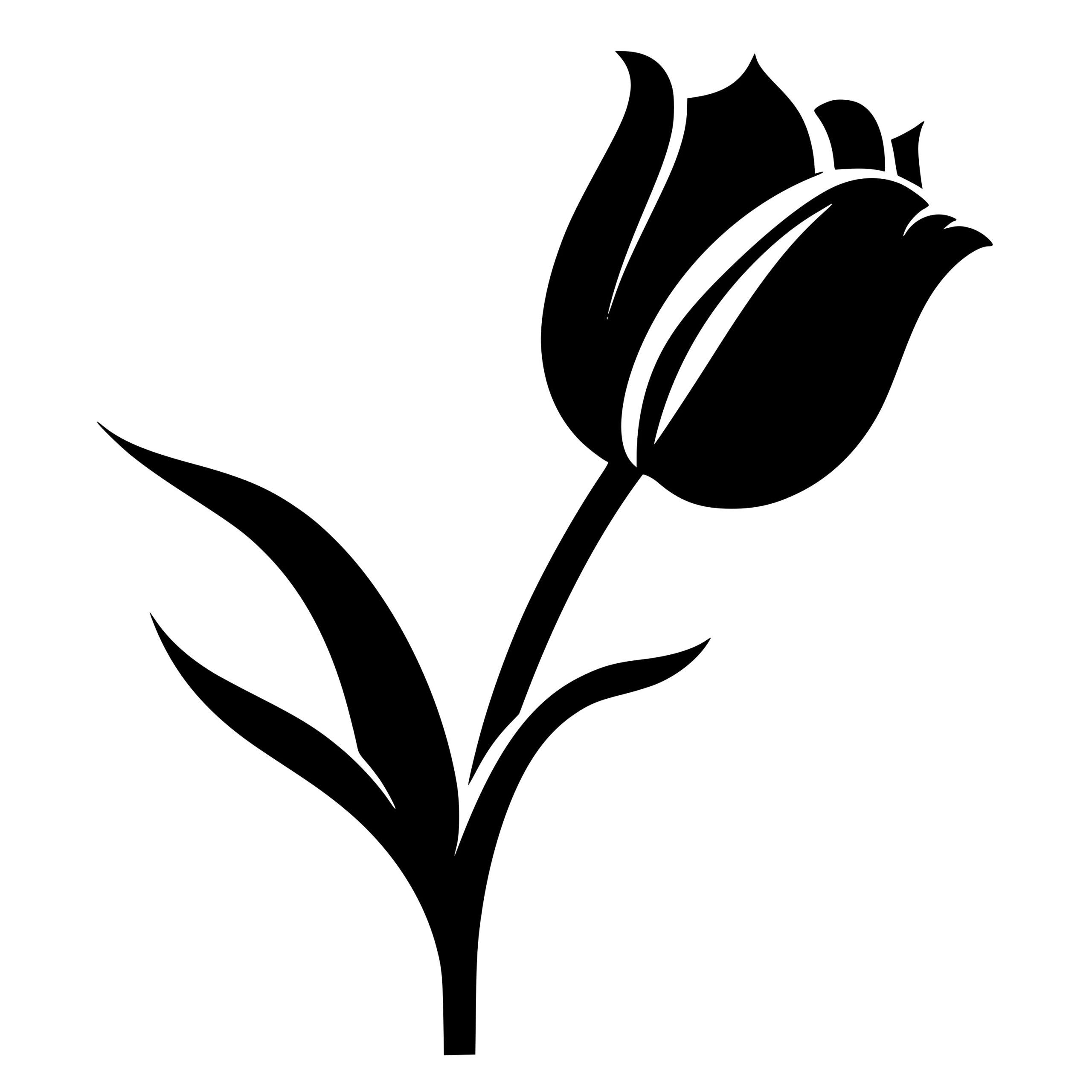 Delicate Tulip SVG File for Cricut, Silhouette, Laser Machines