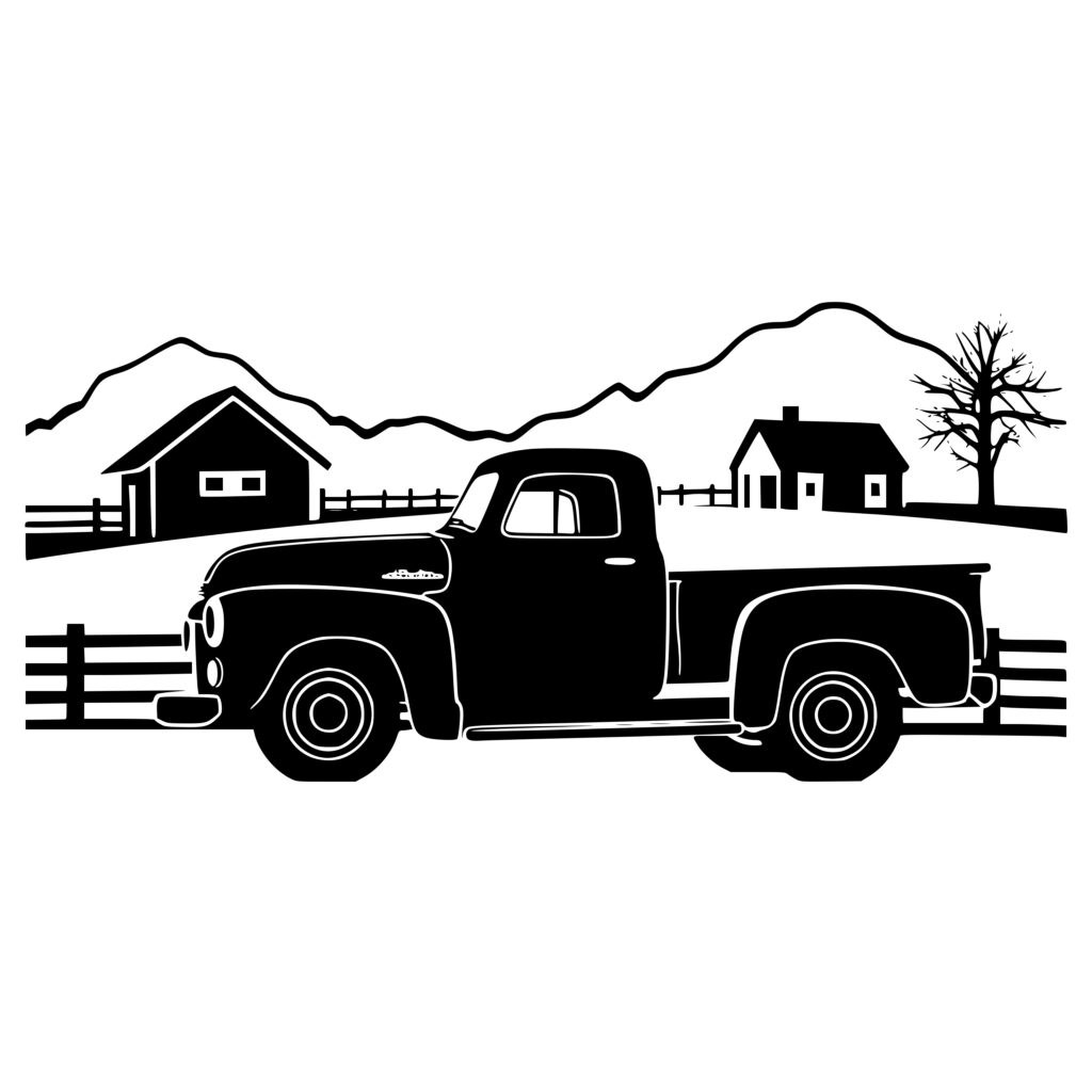 Downloadable SVG File Truck Homefront Perfect for Cricut, Silhouette