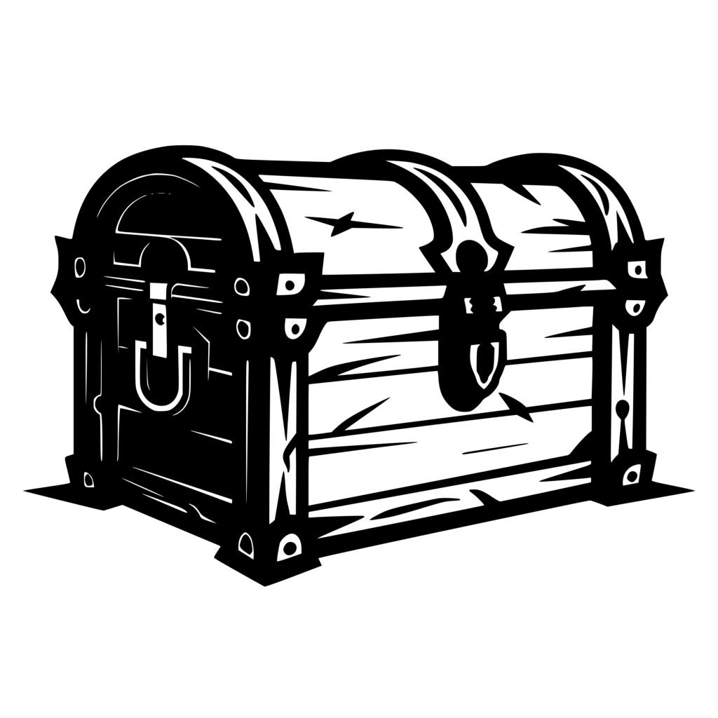Wooden Treasure Chest SVG File for Cricut, Silhouette, Laser Machines