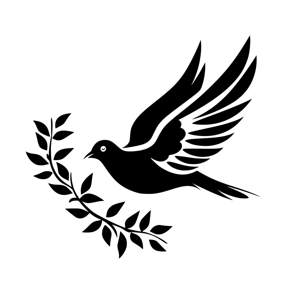 Olive Branch Dove SVG File Compatible with Cricut, Silhouette, Laser
