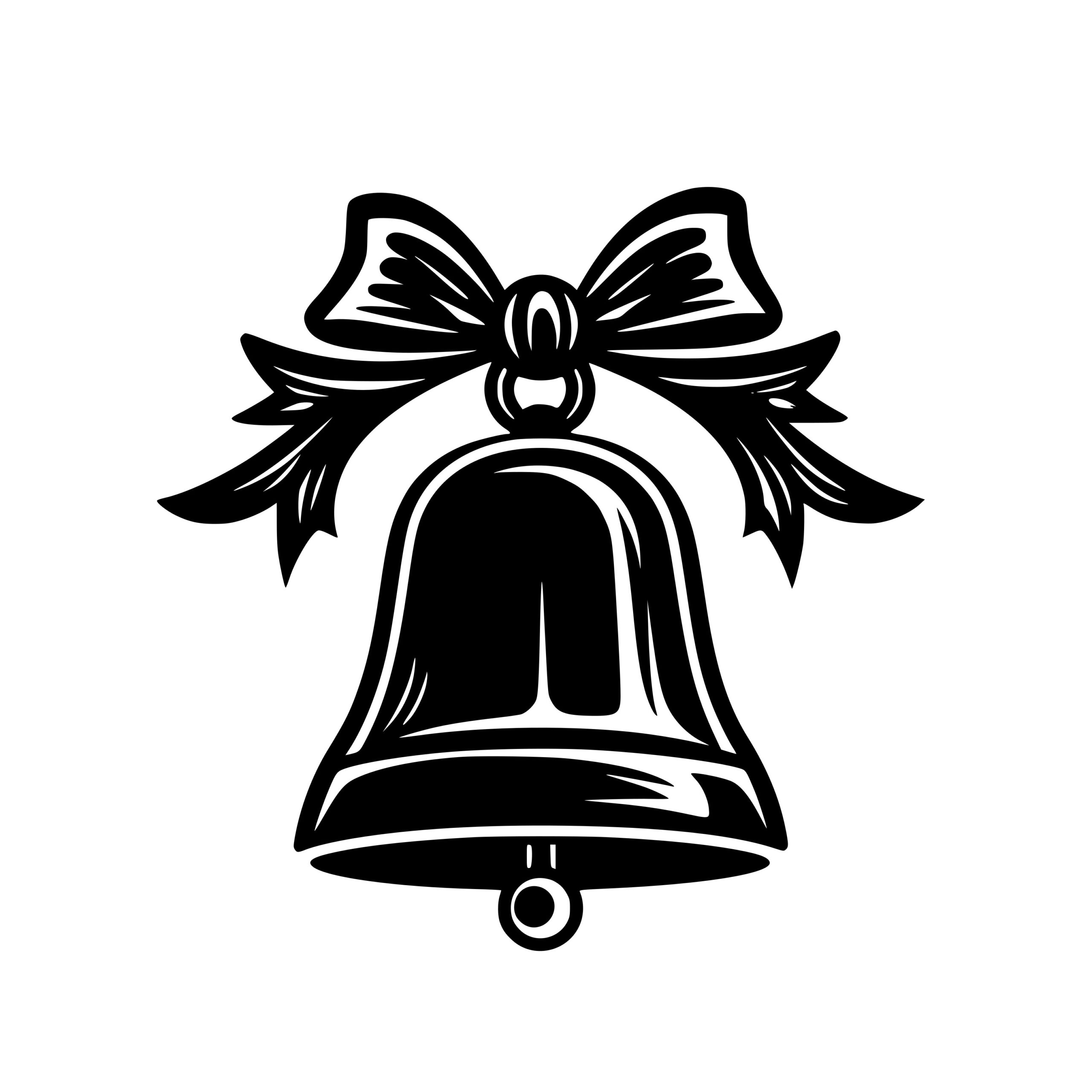 Holiday Bell SVG File Instant Download for Cricut, Silhouette, and