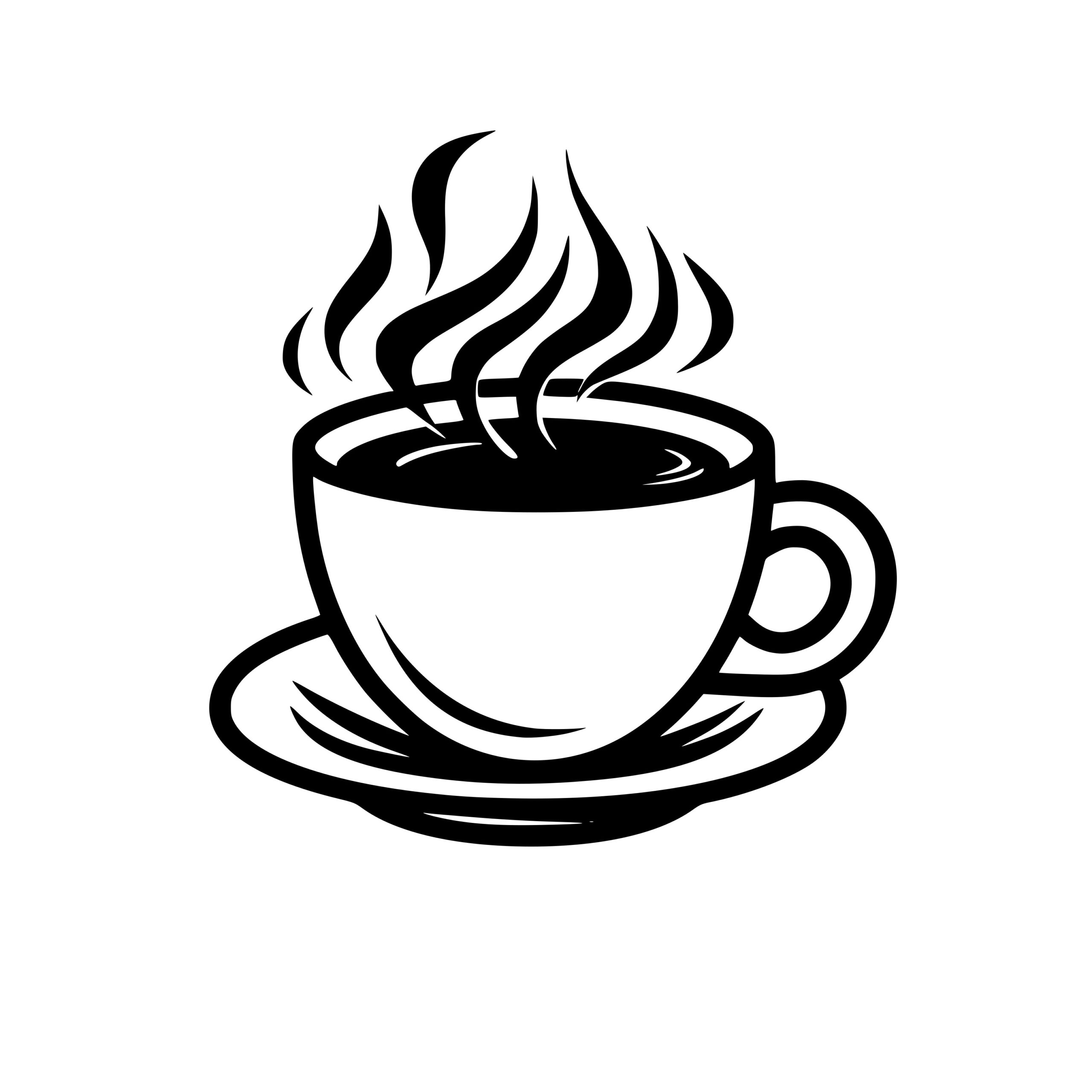 Steaming Mug SVG File for Cricut, Silhouette, Laser Machines Coffee
