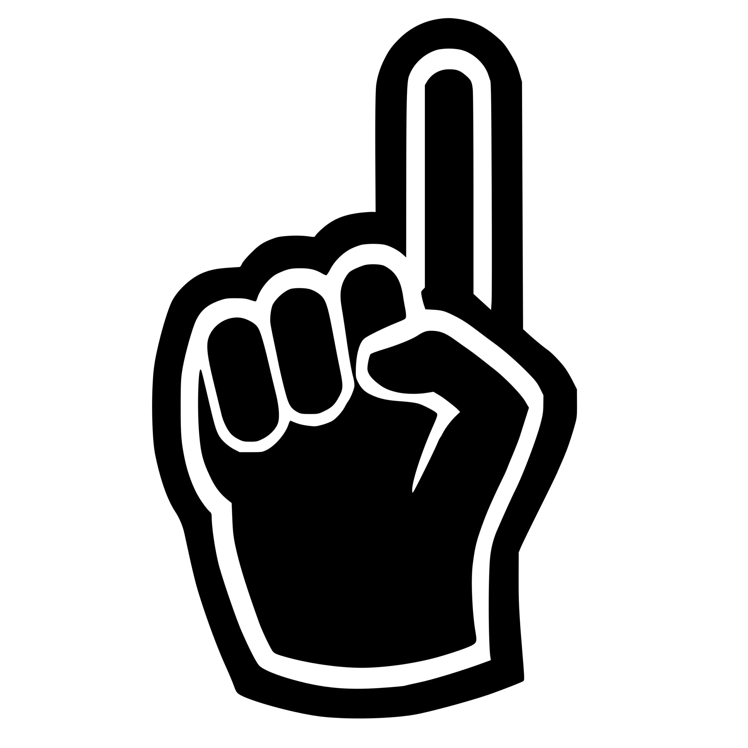 Foam Finger SVG File for Cricut, Silhouette, Laser Machines