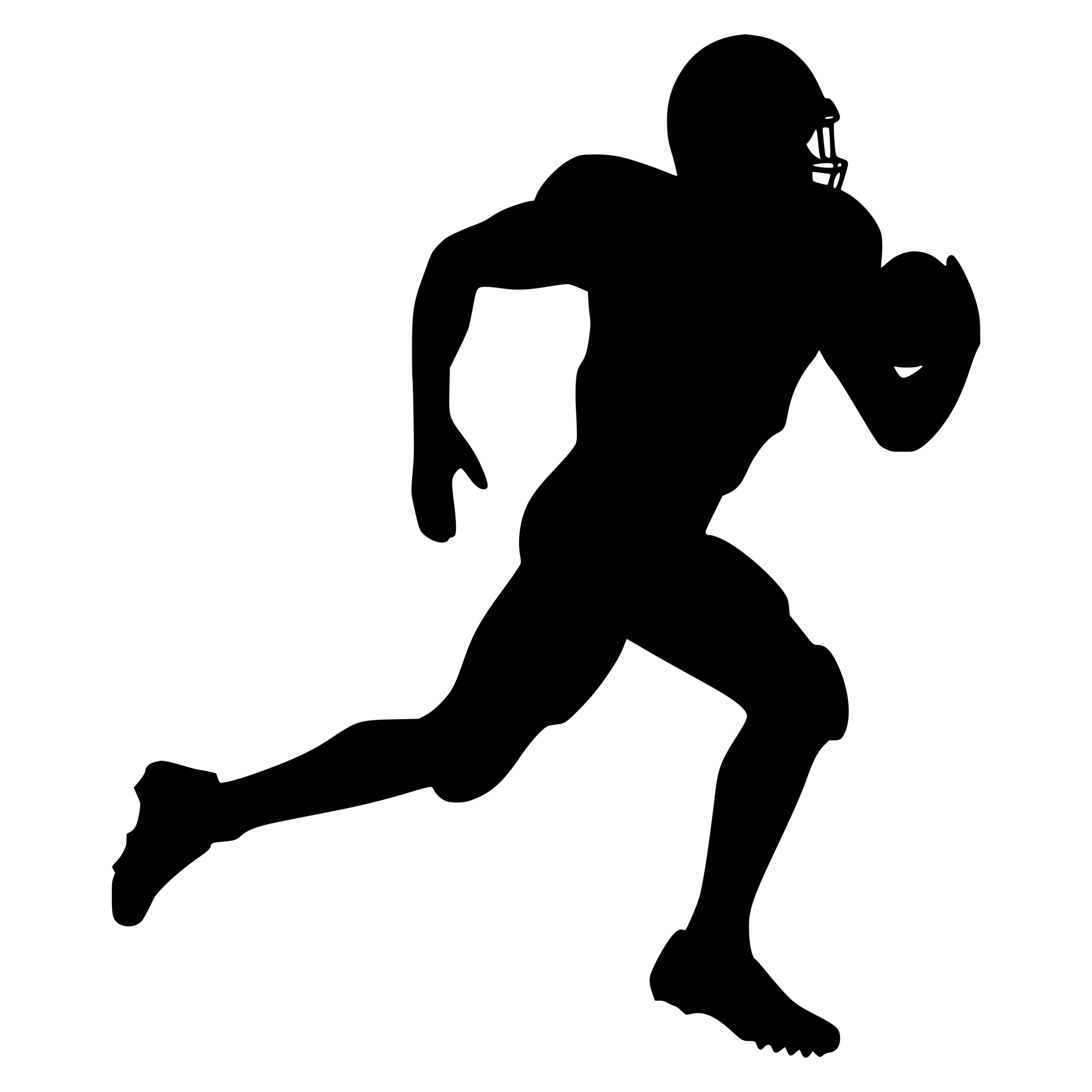 Football Breakaway SVG File for Cricut, Silhouette, Laser Machines