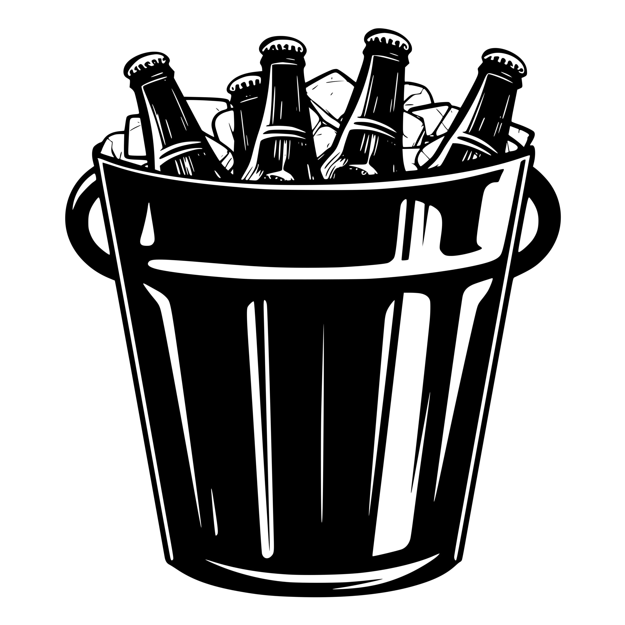 Beer Bucket SVG File Instant Download for Cricut, Silhouette, Laser
