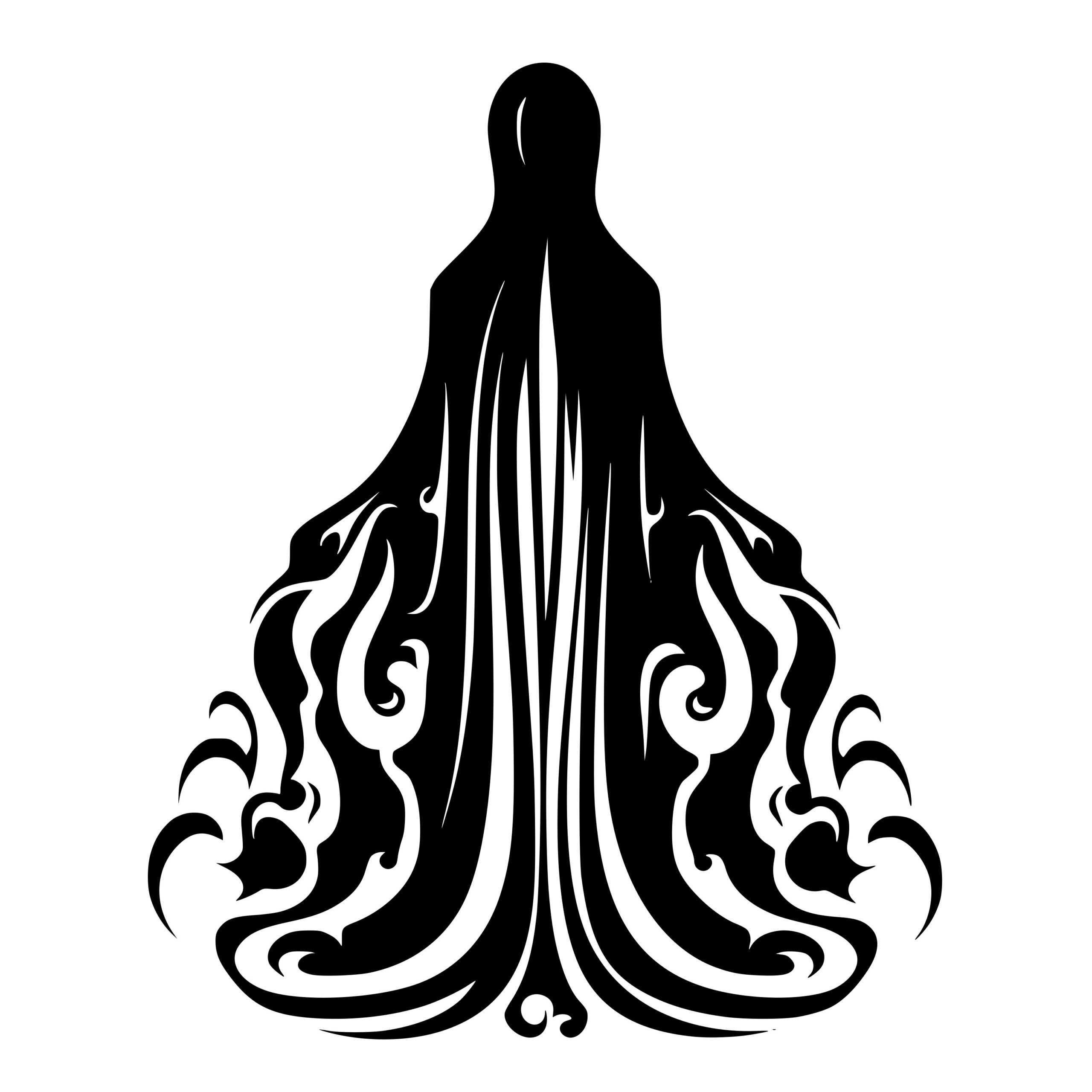 Halloween Long Robed Figure SVG File for Cricut & Laser Machines
