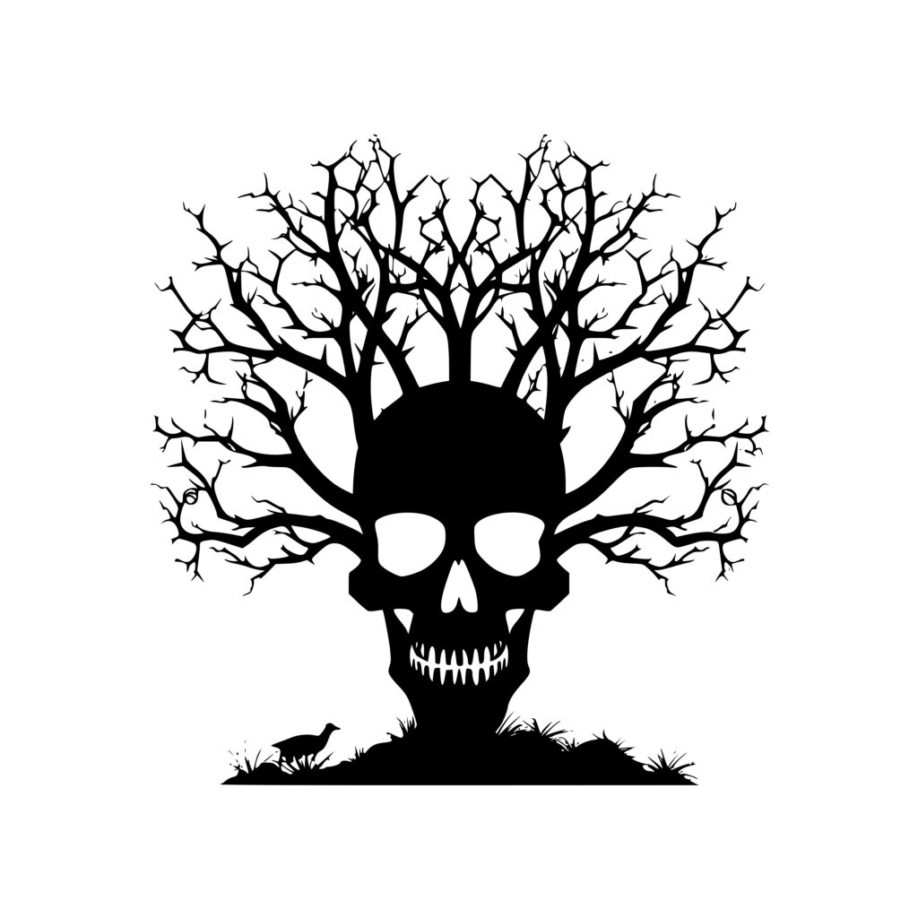 Deadwood Skull SVG file for Cricut, Silhouette, Laser Machines