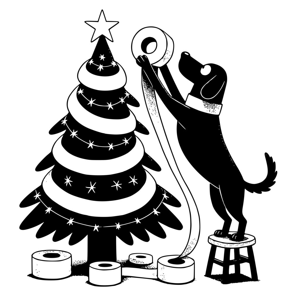 Dog's Christmas Tree SVG File for Cricut, Silhouette, Laser Machines